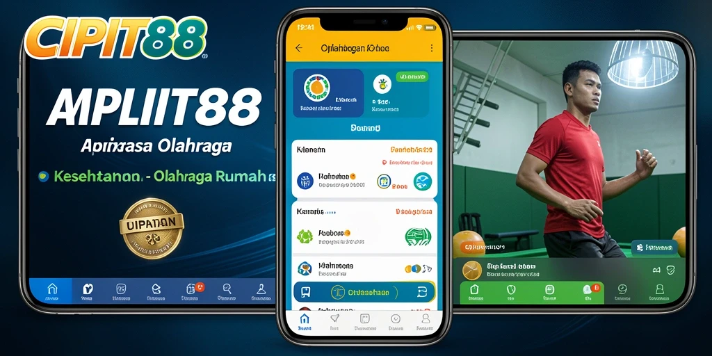 Antarmuka aplikasi CIPIT88 untuk olahraga rumah yang ramah pengguna.