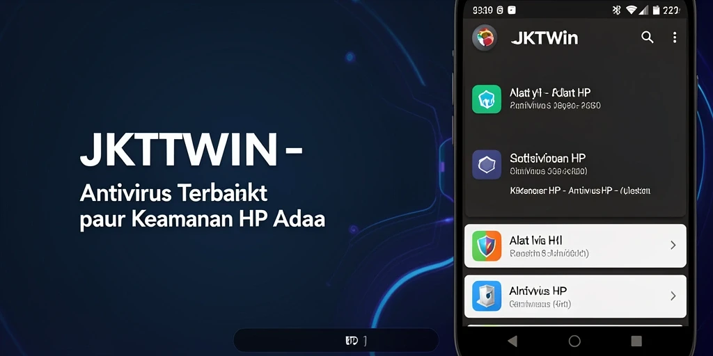 Antarmuka utama JKTWIN yang menampilkan fungsi Antivirus HP.