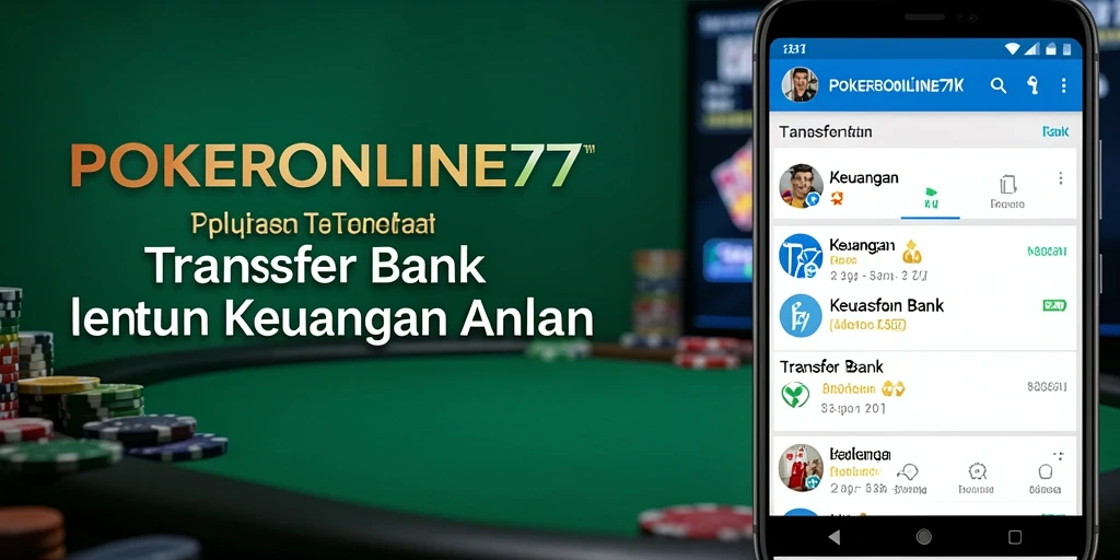 Antarmuka aplikasi Transfer Bank POKERONLINE77 yang modern dan intuitif.
