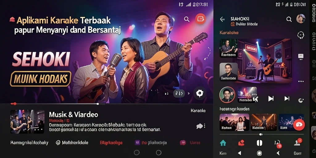 Screenshot utama SEHOKI menampilkan antarmuka pengguna yang intuitif untuk Karaoke.