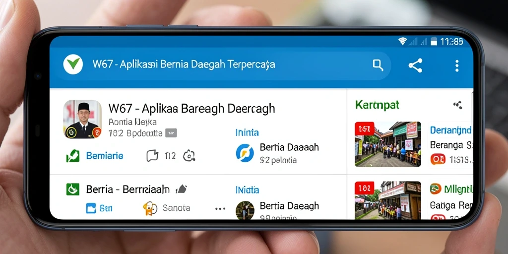 Tampilan antarmuka W67 yang jelas dan informatif.