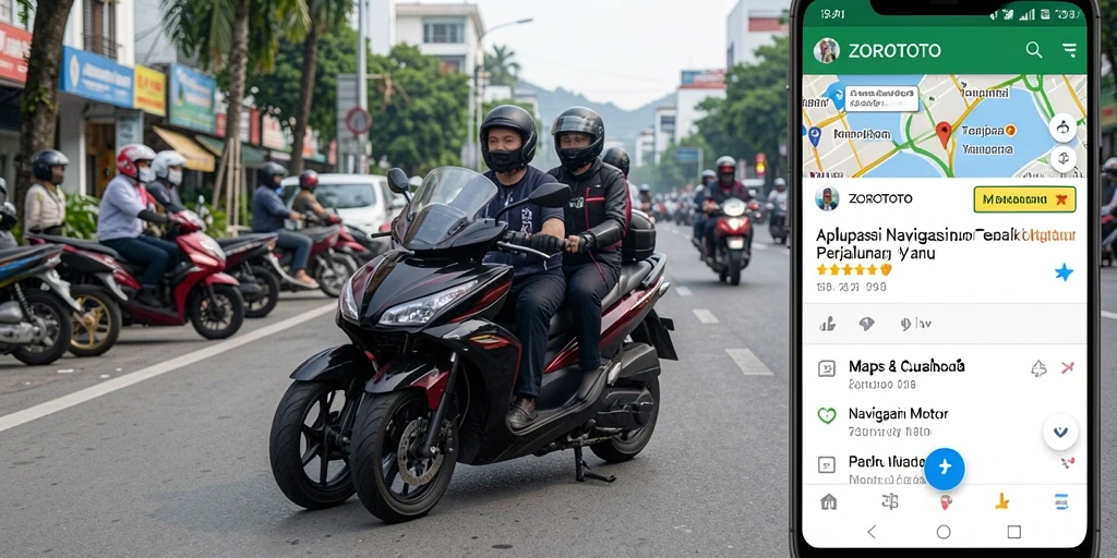 Tampilan antarmuka ZOROTOTO dengan fitur Navigasi Motor.